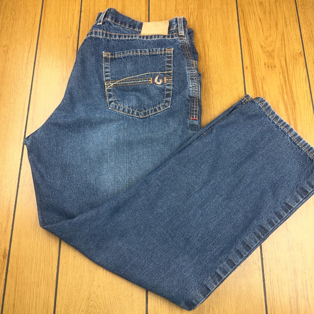 LAPCO FR Flame Resistant Work‎ Jeans Mens 40x32 Blue Protect 350 Denim P-INDM10